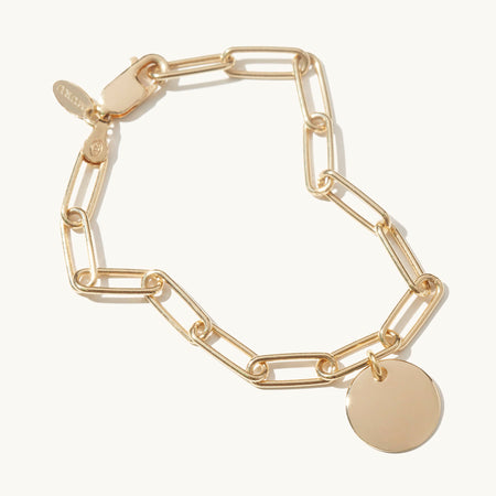 Personalised Paperclip Bracelet Gold
